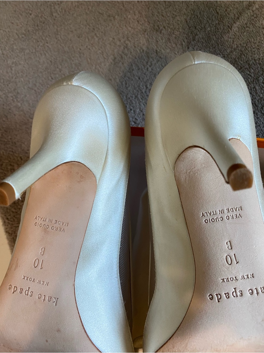 Kate Spade Jackie Ivory Satin 10M - Picture 3 of 9